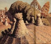 Grant Wood Iowa-s corn field painting